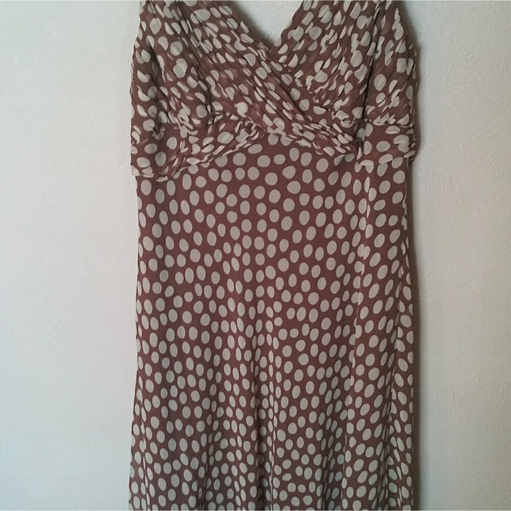 Adrianna Papell Brown Silk Dress Size 16